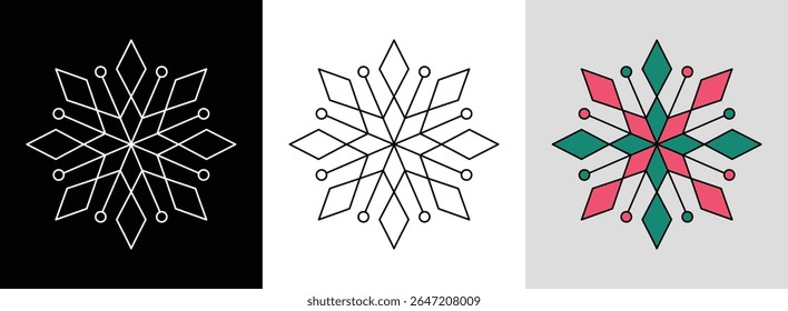 Elegant star mandala with diamond details and vibrant color fills for striking decor.