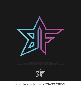 Elegant Star-Shaped BF Logo Design. Discover the perfect blend of sophistication and celestial charm with this stunning star-shaped logo design featuring the initials "BF." 