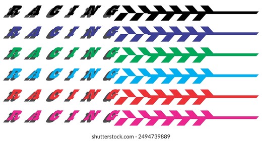Elegant straight lines, for modifying vehicle stickers, colorful concepts, cutting stickers and vinyl printing designs.