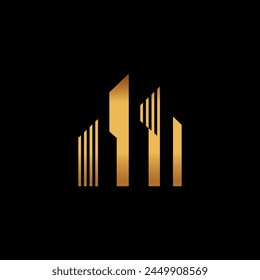 
Elegant and striking logo design for high end residential real estate company vector