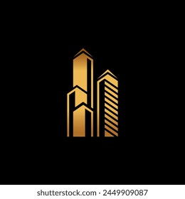 
Elegant and striking logo design for high end residential real estate company vector