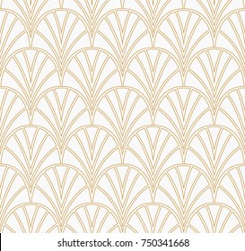 Art Deco Pattern Seamless Golden Background Stock Vector (Royalty Free ...