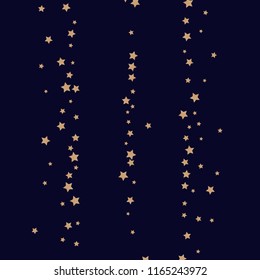 Elegant striped background. Stripes from random stars.  Isolated gradient celestial elements. Brass metal glitter. Iridescent glitter festive  celebration vector  template for decorations