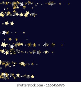 Elegant striped background. Stripes from random stars. Isolated gradient stellar elements. Platinum chrome metal shine. Festive iridescent holographic shine effect vector template for decorations