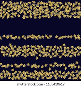 Elegant striped background. Stripes from random stars. Isolated gradient celestial elements. Platinum chrome metallic gloss. Iridescent glitter festive celebration vector template for decorations