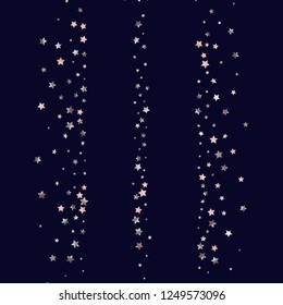 Elegant striped background. Stripes from random stars.  Isolated gradient celestial elements. Pink purple pearl nacre shine Festive iridescent holographic shine effect vector template for decoration
