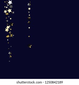 Elegant striped background. Stripes from random stars. Isolated gradient stellar elements. Platinum chrome metallic gloss. Iridescent glitter festive celebration vector template for decorations