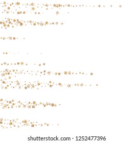 Elegant striped background. Stripes from random stars.  Isolated gradient celestial elements. Brass metallic gloss. Iridescent glitter festive  celebration vector  template for decorations