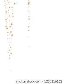 Elegant striped background. Stripes from random stars.  Isolated gradient celestial elements. Brass metal shine. Iridescent glitter festive  celebration vector  template for decorations