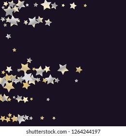 Elegant striped background. Stripes from random stars.  Isolated gradient stellar elements. Yellow pearl nacre shine. Festive iridescent holographic shine effect vector template for decoration