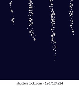 Elegant striped background. Stripes from random stars.  Isolated gradient celestial elements. Pearl nacre gloss. Iridescent glitter festive celebration vector template for decoration