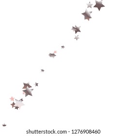 Elegant striped background. Stripes from random stars.  Isolated gradient celestial elements. Pink purple pearl nacre gloss Holiday celebration luminous glossy vector template for decoration