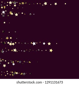 Elegant striped background. Stripes from random stars. Isolated gradient celestial elements. Platinum chrome metallic gloss. Festive iridescent holographic shine effect vector template for decorations