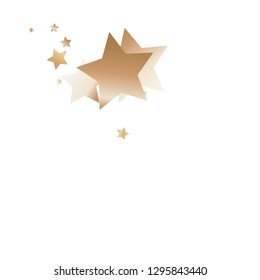 Elegant striped background. Stripes from random stars.  Isolated gradient celestial elements. Brass metal shine. Iridescent glitter festive  celebration vector  template for decorations
