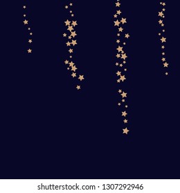Elegant striped background. Stripes from random stars.  Isolated gradient stellar elements. Brass metal glitter. Festive iridescent holographic shine effect vector template for decorations