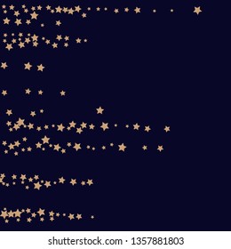 Elegant striped background. Stripes from random stars.  Isolated gradient celestial elements. Brass metallic gloss. Holiday celebration luminous glossy vector template for decorations