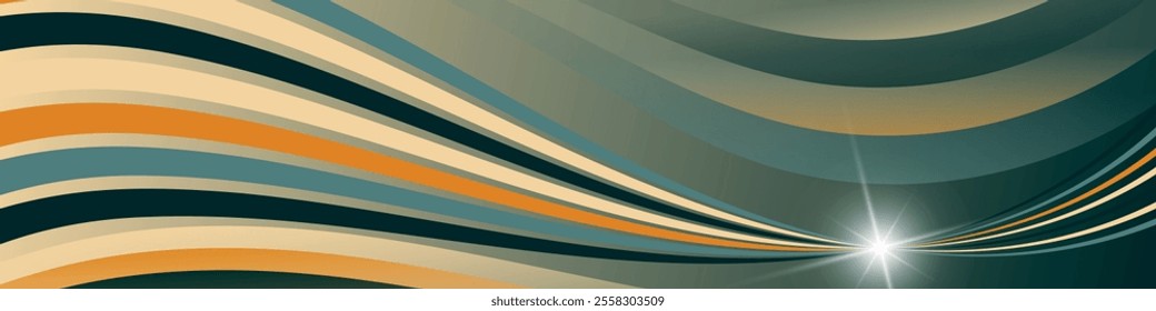 Elegant striped banner. An excellent banner for advertising, posters, postcards, business cards, corporate attributes and your other projects. Vector.
