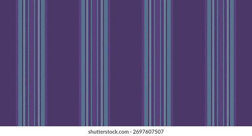 Elegante padrão listrado com linhas verticais em tons azuis frios contra um fundo roxo rico. Um elemento de design versátil adequado para têxteis, fundos, projetos digitais.