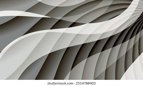 Elegant striped wallpaper in gray tones. Excellent background template for booklets, brochures, business cards, billboards and your other projects. Vector.