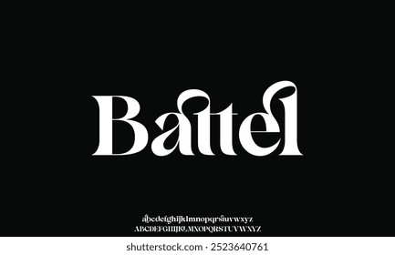 Elegant and strong decorative display font vector. Creative trendy curvy typography style illustration