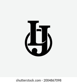 logotipo vectorial inicial de L y J elegante y fuerte