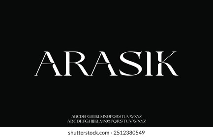 Elegant strong serif alphabet display font vector with alternative style illustration