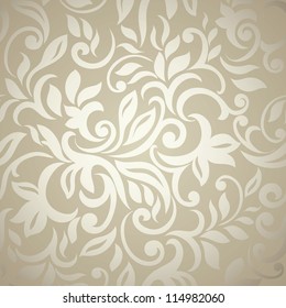 Elegant stylish abstract floral wallpaper. Seamless pattern