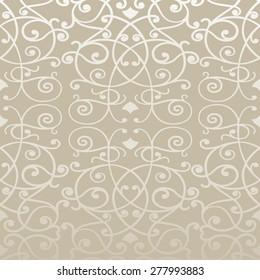 Elegant stylish abstract floral wallpaper. Seamless pattern
