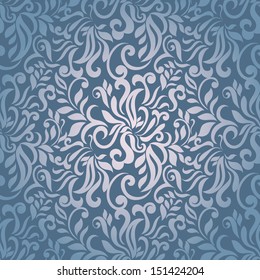 Elegant stylish abstract swirls wallpaper. Seamless pattern 