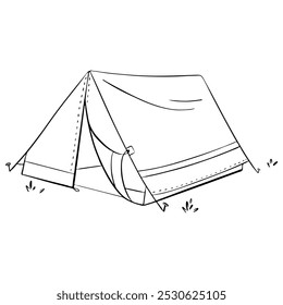 An Elegant and Stylish Camping Tent Illustration Perfect for Exciting Outdoor Adventures