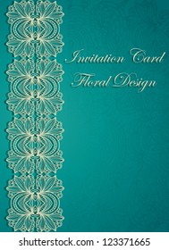 Elegant stylish Card with lace border