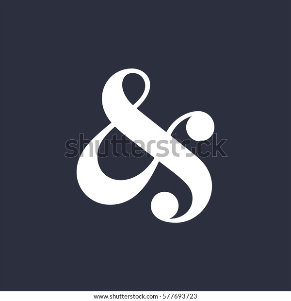 Elegant Stylish Custom Ampersand Decoration Ampersand Stock Vector ...