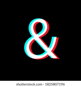 Elegant and stylish custom ampersand. Social media concept