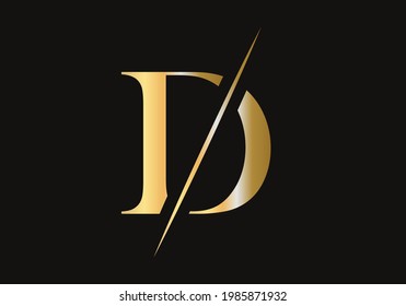 Elegante y elegante diseño del logotipo D para su empresa. Logo D para marca de lujo.