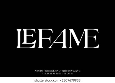 Elegant stylish display font vector with ligature style. Luxury vintage alphabet typeface illustration