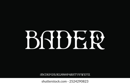 Elegant stylish display font vector with ligature style. Luxury vintage alphabet typeface illustration