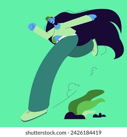 Elegant and Stylish Flat Character Composition
