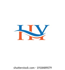 Elegant and stylish HY logo design for your company. HY letter logo design. HY Logo for luxury branding. 