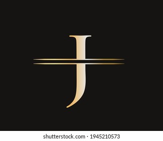 Elegante y elegante diseño de logotipo J para su empresa. Logo de la carta J. Logo de J para marca de lujo. 