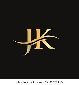 Elegant and stylish JK logo design for your company. JK letter logo. JK Logo for luxury branding. 