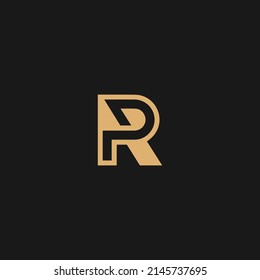 Elegante y elegante diseño de logotipo RP para su empresa. logotipo de letra RP. Logo RP para marca de lujo.
