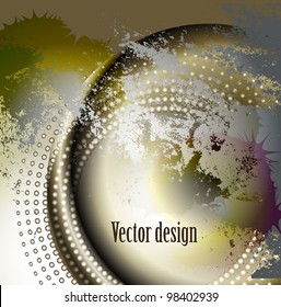 elegant, stylish vector background with a patina and a rust