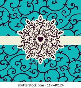 Elegant stylized floral snowflake