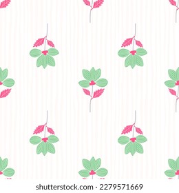 Elegante estilizado diseño floral sin fisuras. Resumen del fondo floral. Ilustración botánica vintage. Diseño retro para tela, impresión textil, envoltura, cubierta. Ilustración del vector
