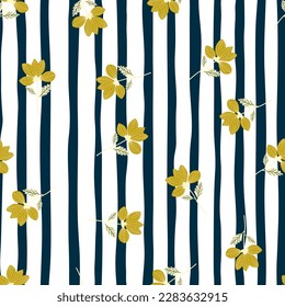Elegante estilizado diseño floral sin fisuras. Resumen del fondo floral. Ilustración botánica vintage. Diseño retro para tela, impresión textil, envoltura, cubierta. Ilustración del vector