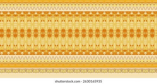Elegant, stylized seamless pattern inspired by ancient Egyptian art.