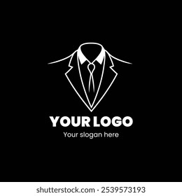  Elegant Suit Logo Featuring Tailored Jacket and Tie