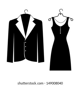 elegant suits over white background vector illustration 