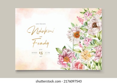 elegant summer floral and leaves background and frame design 