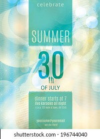 Elegant Summer Party Invitation Flyer Template